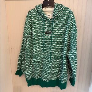 Nike Oversized Hoodie Geometric Green Hoodie
